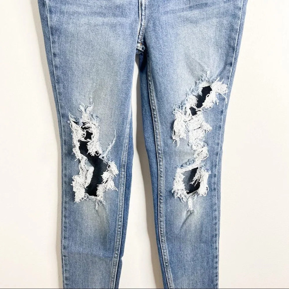 NWT Free People We The Free Phoenix Distressed Skinny Jeans In Blue-blues - Picture 4 of 10